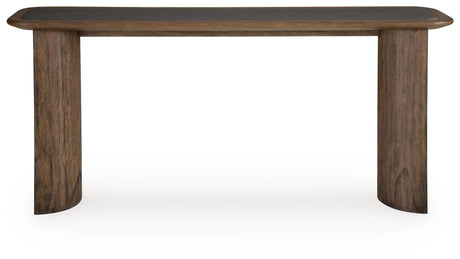 Dontayne Warm Brown Sofa Table view 4