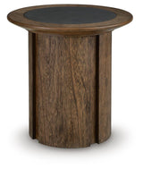 Dontayne Warm Brown End Table angled view