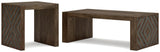 Dreggan Brown Coffee Table with 1 End Table
