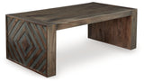 Dreggan Brown Coffee Table with 1 End Table