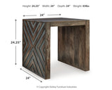 Dreggan Brown Coffee Table with 1 End Table