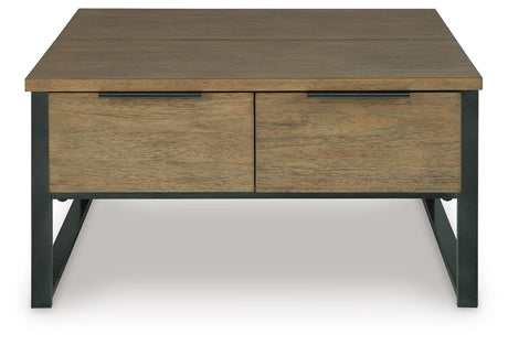 Montia Light Brown Lift-Top Coffee Table view 3