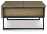 Montia Light Brown Lift-Top Coffee Table view 4