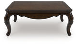 Maylee Dark Brown Coffee Table