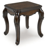 Maylee Dark Brown End Table