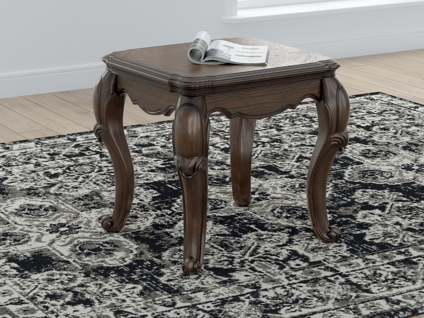 Maylee Dark Brown End Table