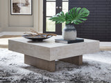 Jorlaina Light Grayish Brown Wood Coffee Table