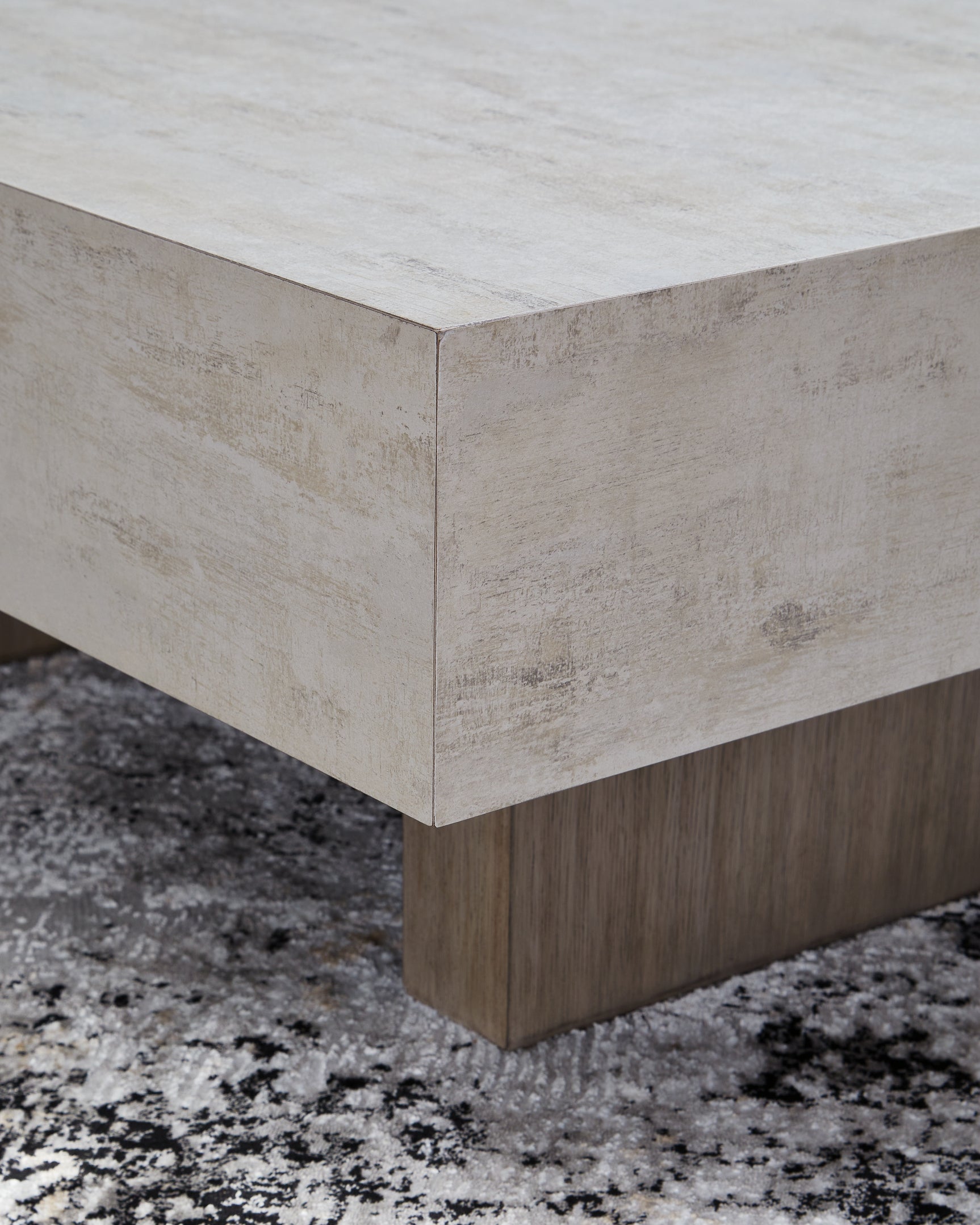 Jorlaina Light Grayish Brown Wood Coffee Table