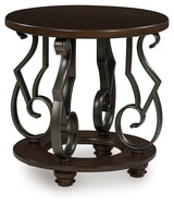 Frallyn Dark Brown End Table