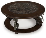 Frallyn Dark Brown Coffee Table