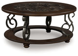 Frallyn Dark Brown Coffee Table