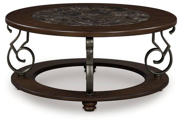 Frallyn Dark Brown Coffee Table