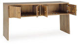 Ella Grove Rich Brown Console angled view