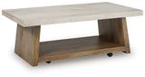 Brendalhouse Light Brown Coffee Table with 2 End Tables
