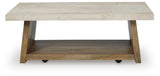 Brendalhouse Light Brown Coffee Table with 2 End Tables