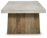 Brendalhouse Light Brown Coffee Table with 1 End Table