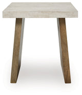 Brendalhouse Light Brown Coffee Table with 2 End Tables