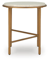 Alben Antique Gold End Table view 3