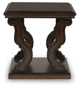 Maylee Dark Brown End Table