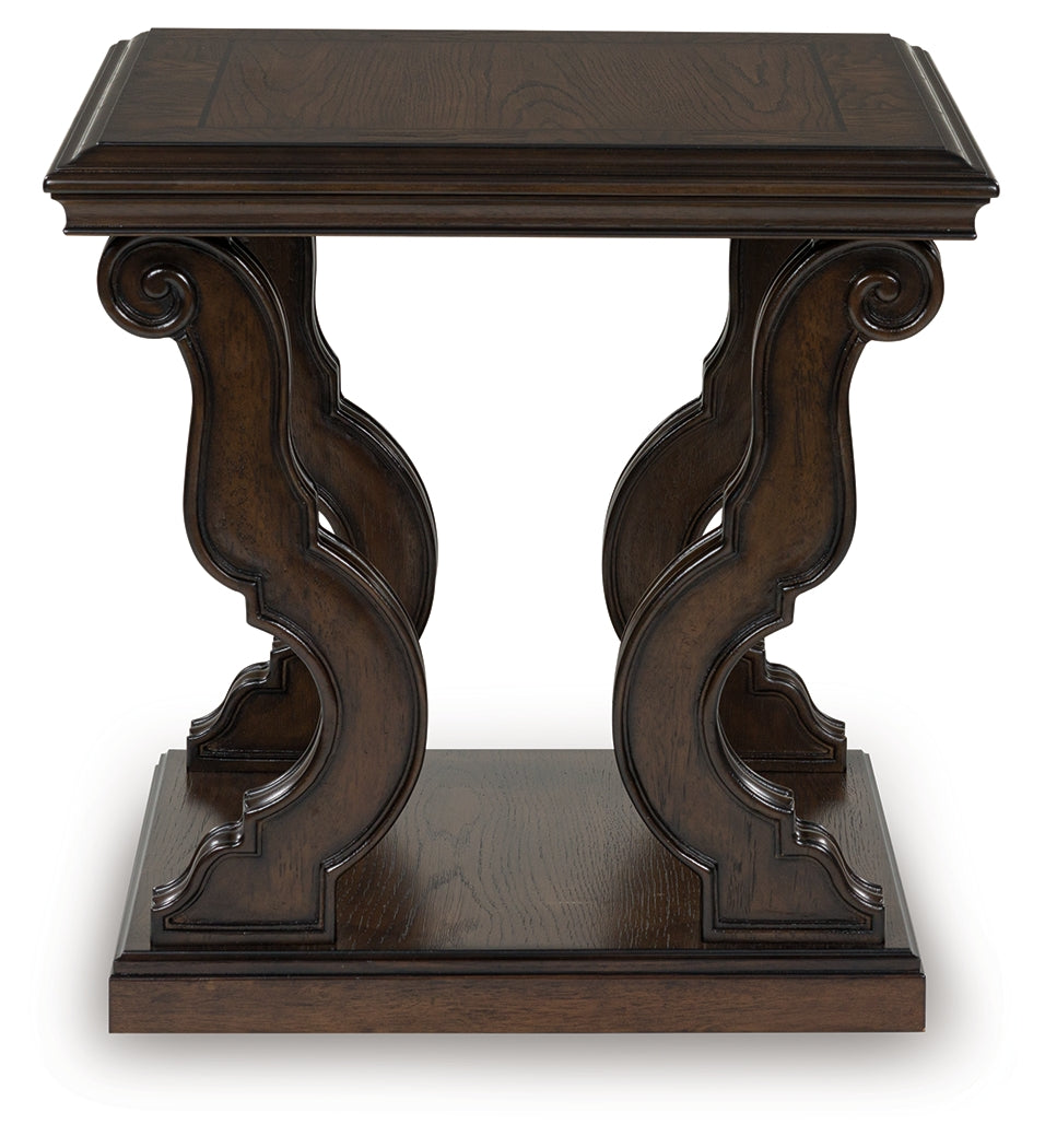 Maylee Dark Brown End Table