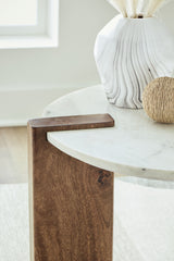 Isanti White/brown End Table