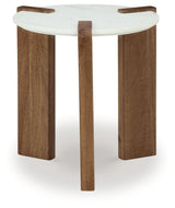 Isanti White/brown End Table