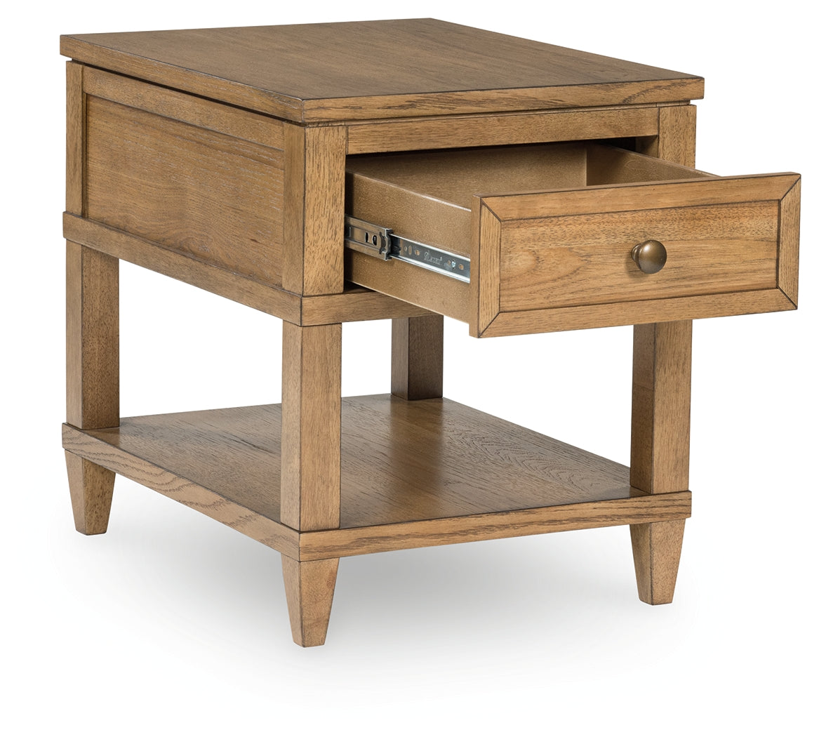 Sharlance Light Brown Coffee Table with 2 End Tables