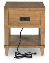 Sharlance Light Brown Coffee Table with 2 End Tables