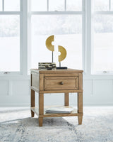 Sharlance Light Brown Coffee Table with 2 End Tables