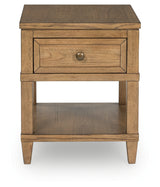 Sharlance Light Brown Coffee Table with 2 End Tables