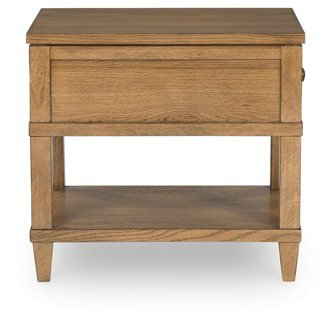 Sharlance Light Brown Coffee Table with 2 End Tables