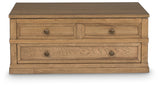 Sharlance Light Brown Lift-Top Coffee Table