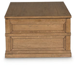 Sharlance Light Brown Coffee Table with 1 End Table