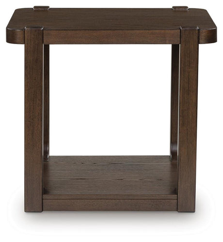 Breckington Dark Brown End Table view 4