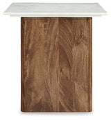 Isanti Light Brown/white End Table