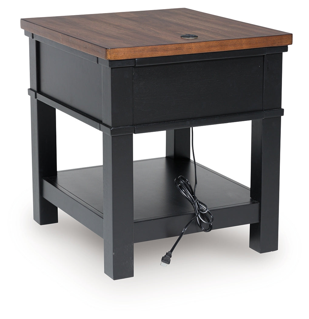 Wildenauer Brown/Black End Table