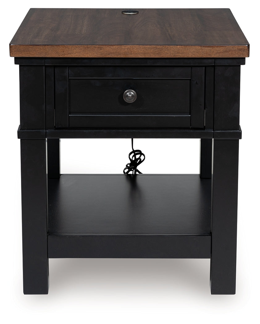 Wildenauer Brown/Black End Table