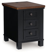 Wildenauer Brown/Black Chairside End Table