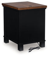 Wildenauer Brown/Black Chairside End Table