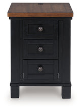 Wildenauer Brown/Black Chairside End Table