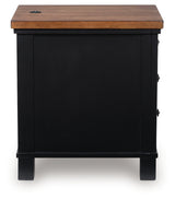 Wildenauer Brown/Black Chairside End Table