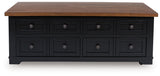 Wildenauer Brown/Black Lift-Top Coffee Table