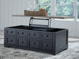 Wildenauer Brown/Black Lift-Top Coffee Table