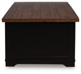 Wildenauer Brown/Black Lift-Top Coffee Table