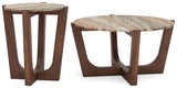 Tanidore Warm Brown Coffee Table with 1 End Table