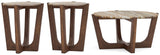 Tanidore Warm Brown Coffee Table with 2 End Tables