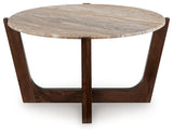 Tanidore Warm Brown Coffee Table with 1 End Table