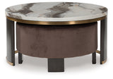 Jazmore Brown/Brass Finish Nesting Coffee Table (Set of 2)