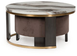 Jazmore Brown/Brass Finish Nesting Coffee Table (Set of 2)