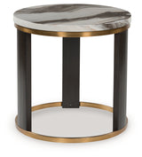 Jazmore Brown/Brass Finish End Table